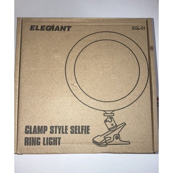 ELEGIANT CLAMP STYLE SELFIE RING LIGHT NEW IN BOX - Picture 1 of 6